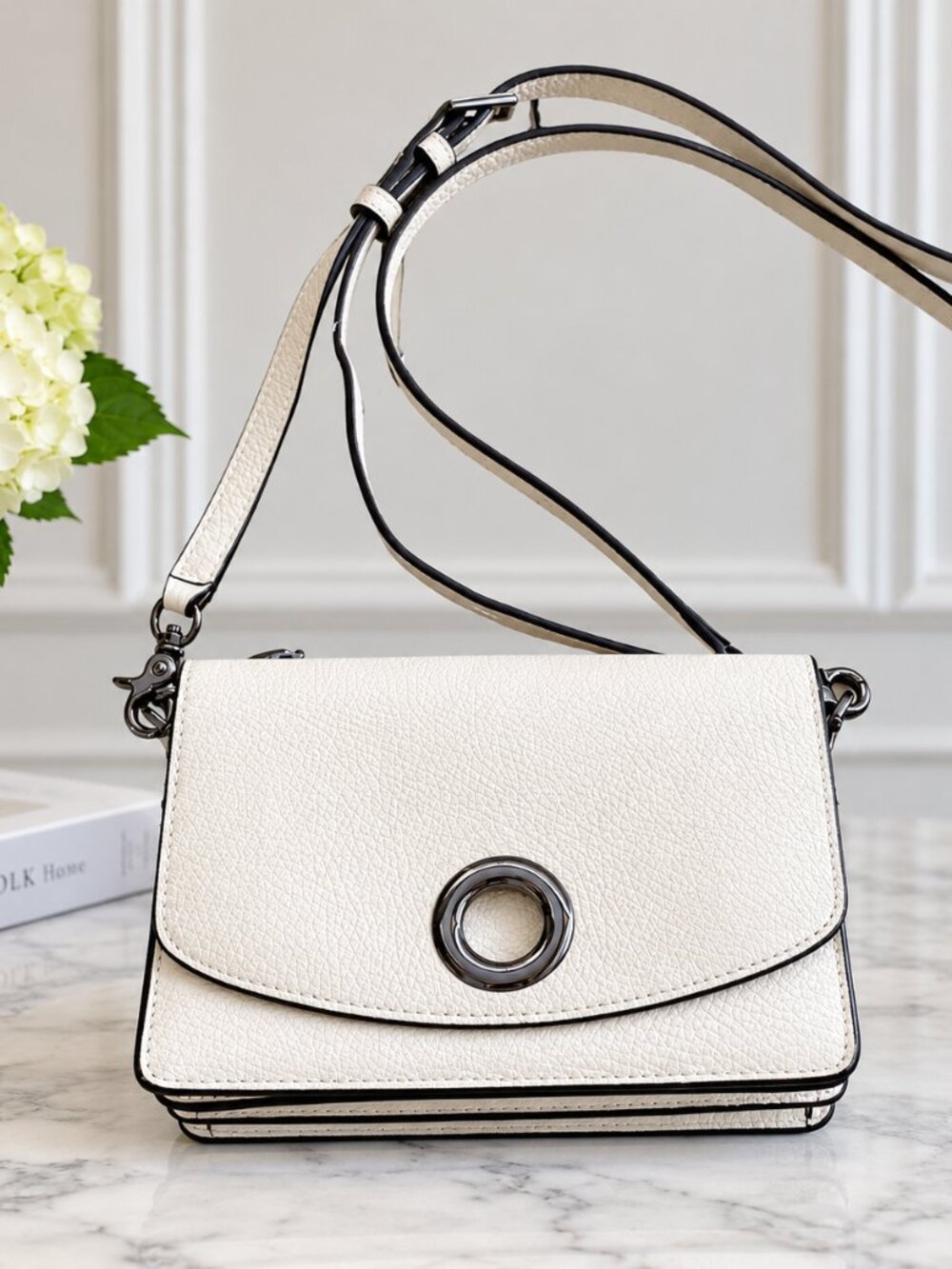 Botkier New York Waverly Ivory Leather Crossbody